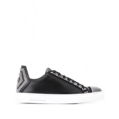 Philipp Plein Crystal Sneakers Women 0201 Black / White Shoes Trainers Official