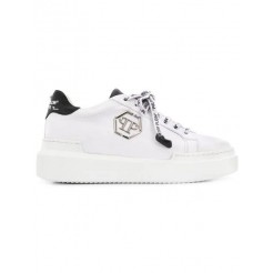 Philipp Plein Original Low-top Sneakers Women 0102 White / Black Shoes Trainers Professional Online Store