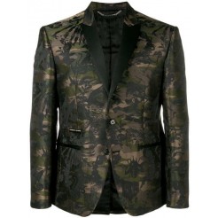 Philipp Plein Camouflage Brocade Blazer Men 50 Clothing Blazers Officially Authorized