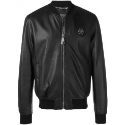 Philipp Plein Logo Bomber Jacket Men 02 Black Clothing Jackets Official Online Website