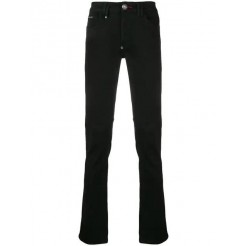 Philipp Plein Tape Logo Skinny Jeans Men 02co Black Clothing Factory Outlet Price
