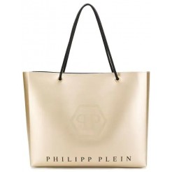 Philipp Plein Logo Shopping Tote Women 16 Gold Bags Accessories