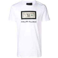 Philipp Plein Dollar T-shirt Men 01 White Clothing T-shirts Outlet Boutique