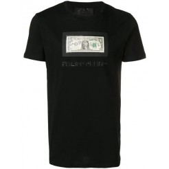 Philipp Plein Dollar T-shirt Men 02 Black Clothing T-shirts Cheap