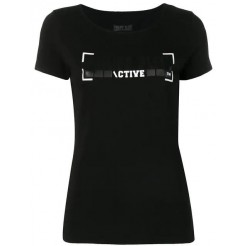Philipp Plein Logo T-shirt Women 02 Black Clothing T-shirts & Jerseys Best Selling Clearance