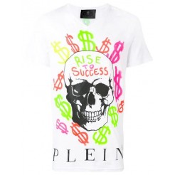 Philipp Plein Graphic Print T-shirt Men 01 White Clothing T-shirts Exclusive Deals