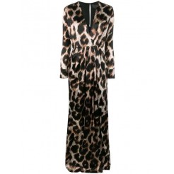 Philipp Plein Long Animal Print Dress Women Multicolor Clothing Evening Dresses Officially Authorized