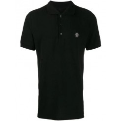 Philipp Plein Logo Printed Polo Top Men 02 Black Clothing Shirts Outlet Store Sale