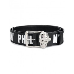 Philipp Plein Logo Print Belt Men 02 Black Accessories Belts Wholesale Online Usa