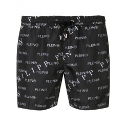 Philipp Plein All Over Pp Swimshorts Men 02 Black Clothing Swim Shorts