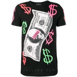 Philipp Plein Grafitti Dollar T-shirt Men 02 Black Clothing T-shirts Cheapest