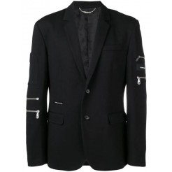 Philipp Plein Zipper Detail Blazer Men 2 Black Clothing Blazers Timeless Design