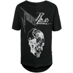 Philipp Plein Skull Print T-shirt Men 02 Black Clothing T-shirts Lowest Price