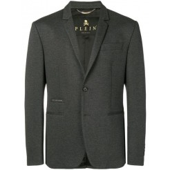 Philipp Plein Classic Single-breasted Blazer Men 10 Grey Clothing Blazers