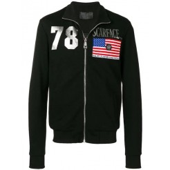 Philipp Plein Scarface Track Jacket Men 02 Black Clothing Sweatshirts Wholesale