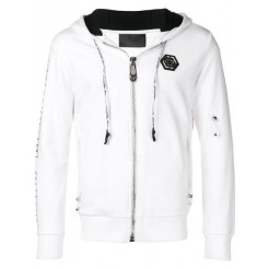 Philipp Plein Scarface Hoodie Women 01 White Clothing Hoodies High-tech Materials