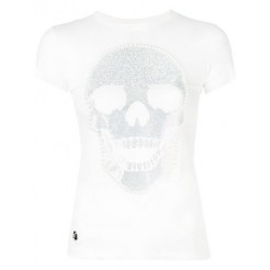 Philipp Plein Ss Skull T-shirt Women 01 White Clothing T-shirts & Jerseys Outlet Boutique