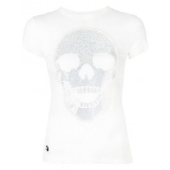 Philipp Plein Ss Skull T-shirt Women 01 White Clothing T-shirts & Jerseys Outlet Boutique