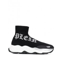 Philipp Plein Logo Print Sock Sneakers Men 0201 Shoes Hi-tops Authorized Site