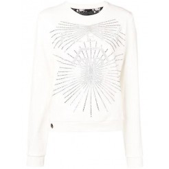 Philipp Plein Logo Print Sweater Women 01 White Clothing Jumpers Best Prices
