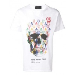 Philipp Plein Skull Print T-shirt Men 01 White Clothing T-shirts Genuine