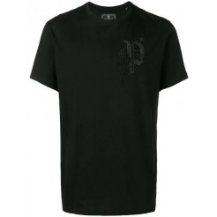 Philipp Plein Crystal Embellished T-shirt Men 0202 Black / Clothing T-shirts Discountable Price