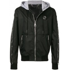 Philipp Plein Contrast Hood Bomber Jacket Men 02 Black Clothing Jackets Uk Store