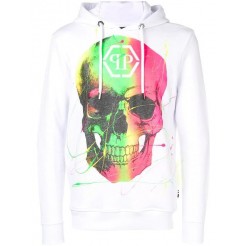 Philipp Plein Skull Hoodie Men 01 White Clothing Hoodies Store