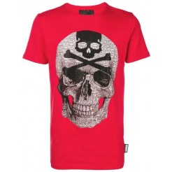 Philipp Plein Skull T-shirt Men 13 Red Clothing T-shirts Sale Usa Online