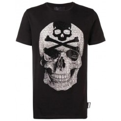 Philipp Plein Rhinestone-embellished Skull T-shirt Men 02 Black Clothing T-shirts