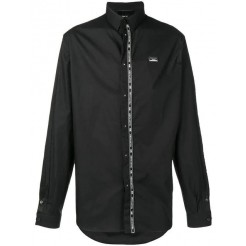 Philipp Plein Crystal Cut Shirt Men 0202 Black / Clothing Shirts Authentic Quality