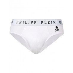 Philipp Plein Logo Print Briefs Men 01 White Clothing & Boxers Cheap Prices