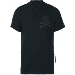 Philipp Plein Skull Logo Polo Shirt Men 02 Black Clothing Shirts Outlet Seller