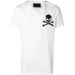 Philipp Plein Skull Motif T-shirt Men 01 White Clothing T-shirts Largest Collection