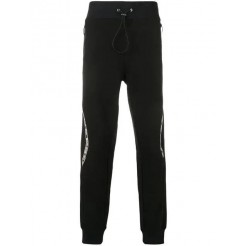 Philipp Plein Logo Stripe Track Pants Men 0201 Black / White Clothing Usa Factory Outlet