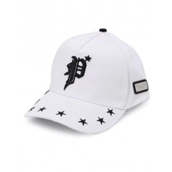 Philipp Plein Gothic Baseball Cap Men 01 White Accessories Hats Official Usa Stockists