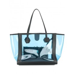 Philipp Plein Sheer Tote Bag Women 07 Light Blue Bags Ever-popular