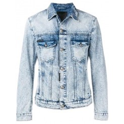 Philipp Plein Destroyed Jacket Men 08fi Faith In Me Clothing Denim Jackets Newest Collection