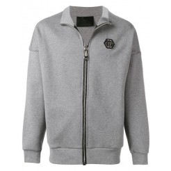 Philipp Plein Statement Jogging Jacket Men 10 Grey Clothing Sport Jackets & Wind Breakers Attractive Design