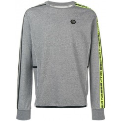 Philipp Plein Stripe Detail Sweatshirt Men 10 Grey Clothing Sweatshirts Glamorous
