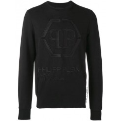 Philipp Plein Statement Embroidered Sweatshirt Men 02 Black Clothing Sweatshirts