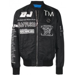 Philipp Plein Slogan Detail Bomber Jacket Men 02 Black Clothing Jackets Wholesale Online