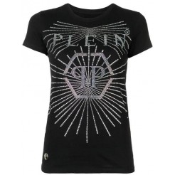 Philipp Plein Crystal Round Neck T-shirt Women Black Clothing T-shirts & Jerseys Great Deals