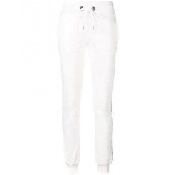Philipp Plein Embellished Side Stripe Track Trousers Women 01 White Clothing Pants