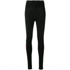 Philipp Plein Logo Stripe Leggings Women 02 Black Clothing Wholesale Price