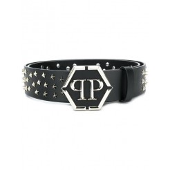 Philipp Plein Star Studded Belt Men 02 Black Accessories Belts Luxurious Collection