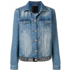 Philipp Plein Stonewashed Denim Jacket Women 07md Marmaid Clothing Jackets Stable Quality