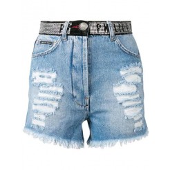 Philipp Plein Swarovski Denim Shorts Women 07md Marmaid Clothing Short Low Price Guarantee