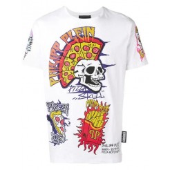 Philipp Plein White Graphic T-shirt Men Clothing T-shirts Affordable Price