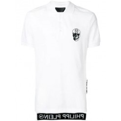 Philipp Plein Chestt Skull Polo Shirt Men 0102 White Black Clothing Shirts Uk Official Online Shop